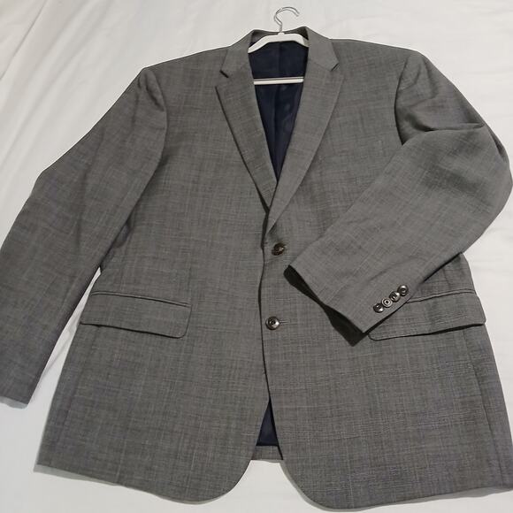 Jos.A.Bank Brrr Comfort blazer 48L Slate Grey Wool Tailored-Fit Tweed Classic - Picture 11 of 14